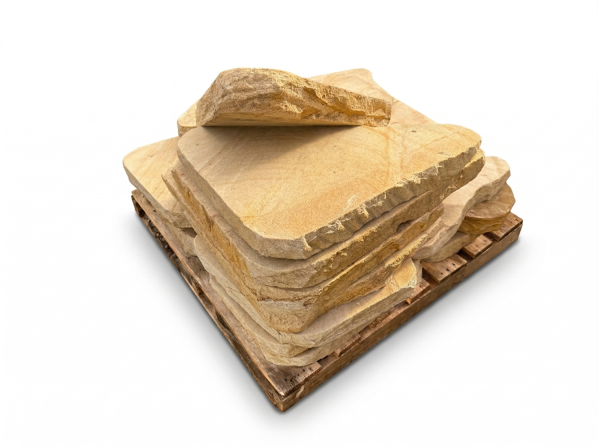 Hand Dressed Sandstone Stepping Stones 75MM